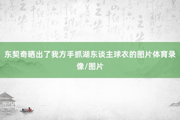 东契奇晒出了我方手抓湖东谈主球衣的图片体育录像/图片