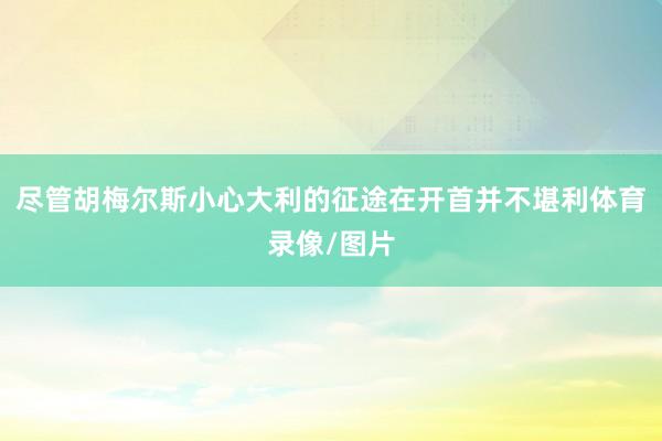 尽管胡梅尔斯小心大利的征途在开首并不堪利体育录像/图片