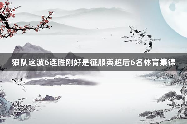 狼队这波6连胜刚好是征服英超后6名体育集锦