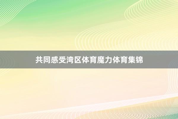 共同感受湾区体育魔力体育集锦