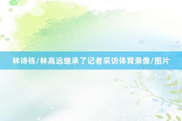 林诗栋/林高远继承了记者采访体育录像/图片