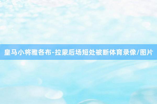 皇马小将雅各布-拉蒙后场短处被断体育录像/图片