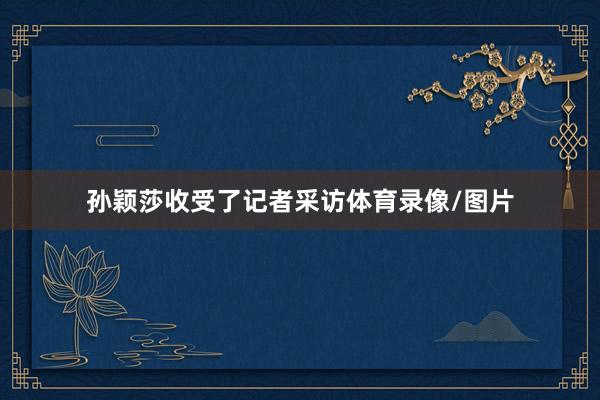孙颖莎收受了记者采访体育录像/图片