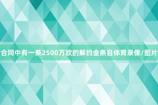 合同中有一条2500万欧的解约金条目体育录像/图片