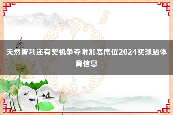 天然智利还有契机争夺附加赛席位2024买球站体育信息