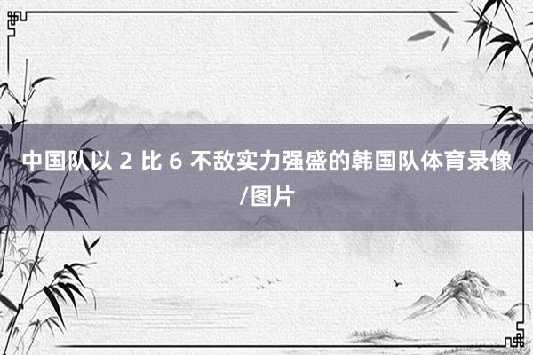 中国队以 2 比 6 不敌实力强盛的韩国队体育录像/图片