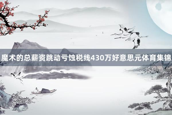魔术的总薪资跳动亏蚀税线430万好意思元体育集锦