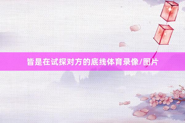 皆是在试探对方的底线体育录像/图片