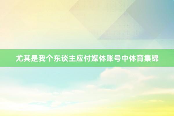 尤其是我个东谈主应付媒体账号中体育集锦