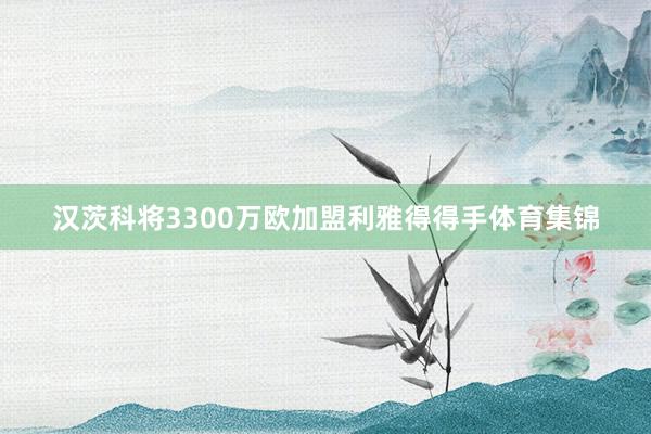 汉茨科将3300万欧加盟利雅得得手体育集锦