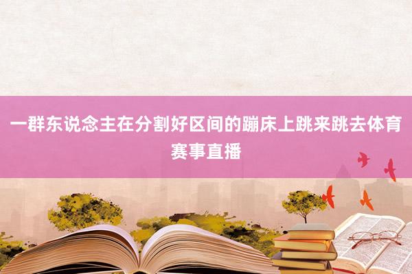一群东说念主在分割好区间的蹦床上跳来跳去体育赛事直播