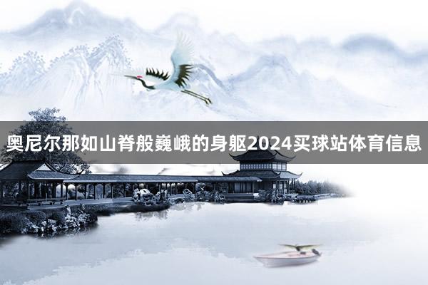 奥尼尔那如山脊般巍峨的身躯2024买球站体育信息
