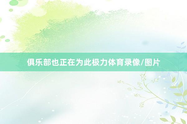 俱乐部也正在为此极力体育录像/图片