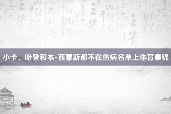小卡、哈登和本-西蒙斯都不在伤病名单上体育集锦