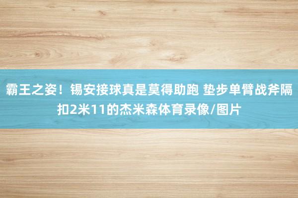 霸王之姿!锡安接球真是莫得助跑 垫步单臂战斧隔扣2米11的杰米森体育录像/图片