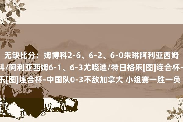 无缺比分：姆博科2-6、6-2、6-0朱琳阿利亚西姆6-4、6-4张之臻姆博科/阿利亚西姆6-1、6-3尤晓迪/特日格乐[图]连合杯-中国队0-3不敌加拿大 小组赛一胜一负    体育赛事直播