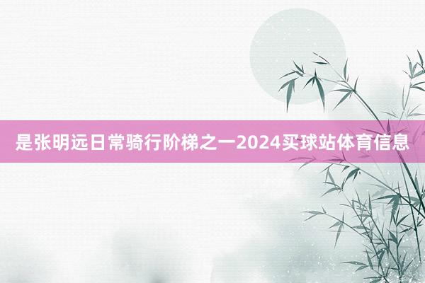 是张明远日常骑行阶梯之一2024买球站体育信息