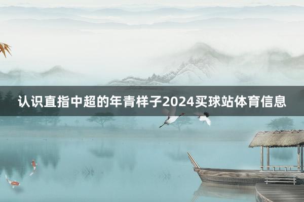 认识直指中超的年青样子2024买球站体育信息